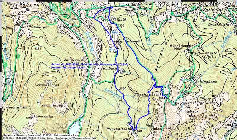 Pleschnitzalm zum  Zinken Wanderweg