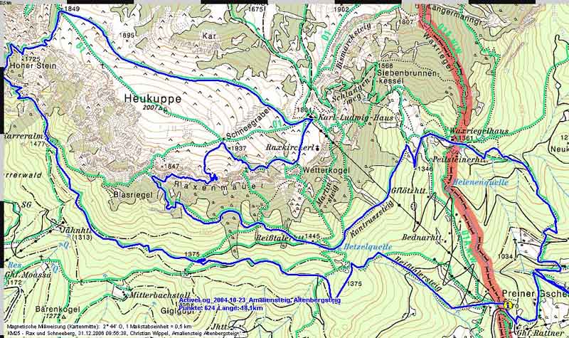 Amaliensteig Altenbergsteig lange Runde