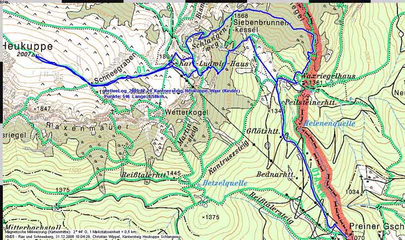 Karl Kantnersteig Heukuppe Schlangweg