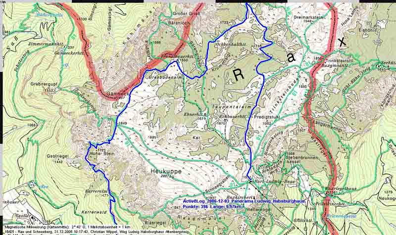 Weg Ludwig Habsburghaus Altenbergsteig